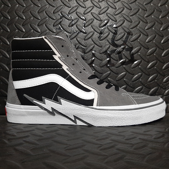 Vans Sk8 Hi Bolt Pewter Grey Black Lightning VN0A5JIVPBQ - Picture 1 of 10